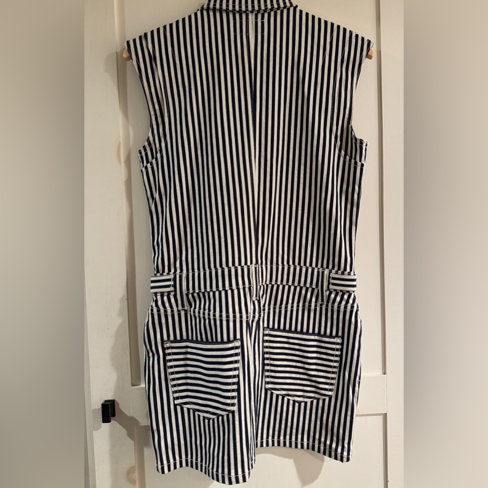 Current Elliott Striped Jumpsuit Dress Sleeveless 0 - Picture 7 of 8